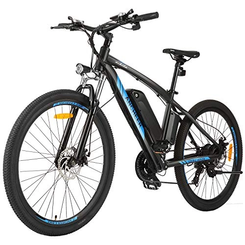 Electric Bike : ANCHEER Electric Mountain Bike 27.5" for Adults. (Blue)