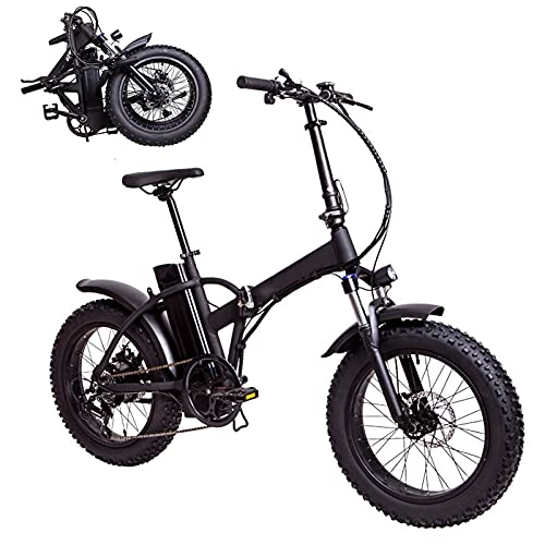 Electric Bike : AORISSE Electric Bike, 20 Inch Aluminum Alloy Variable Speed Foldable Electric Bicycle 480W 48V / 10.4AH Battery Snow Beach Mountain Ebike, Detachable Battery
