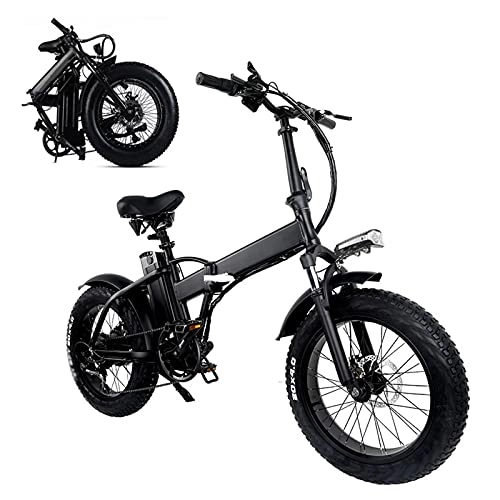 Electric Bike : AORISSE Electric Bike, 20 Inch Variable Speed Folding Electric Bicycle 750W 48V 15AH Large Capacity Battery Snow Beach Mountain Adult Ebike