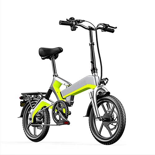 Electric Bike : AORISSE Electric Bike, 500W Motor 16 Inch Foldable E-Bike Hydraulic Shock Absorber Magnesium Alloy Adult Commuter Electric Bike with 48V Removable Lithium Battery, Yellow