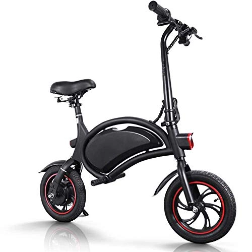 Electric Bike : April Story Folding Electric Bicycle Adult Electric Bicycles with 12"Wheels 36V Black Matte Lightweight Urban Electric Bike for Adults