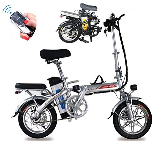 Electric Bike : Archer Lightweight Electric Bike Fast Foldable Multiple Riding Modes Switch Disc Brake Vacuum Tire, Silver