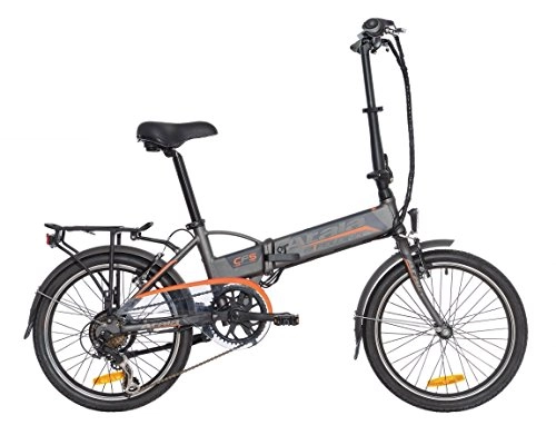 Electric Bike : Atala e-folding 6Speed Folding Electric Bike-Matt antracite-arancione