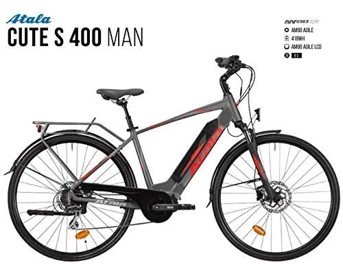 Electric Bike : Atala Title Cute Man Tg 49 Anthracite / Redmatte