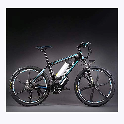Electric Bike : Augu Electric mountain bike, mountain bicycle Lithium Battery Electric Oil brake Two-wheeler 27-speed 48V 350W 10AH with LED lights for Men Women