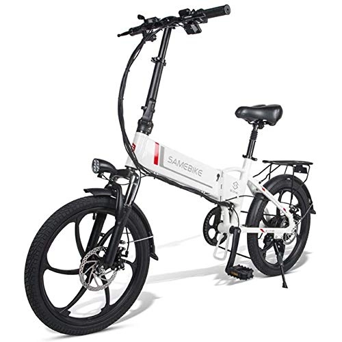 Electric Bike : AUZZO HOME 25km / h Folding Electric Bicycle 20 Inch Aluminum Alloy Electric Bike 36V 8aH 250W Electric E-bike with Pedals Power Assist for Unisex Adult Youth