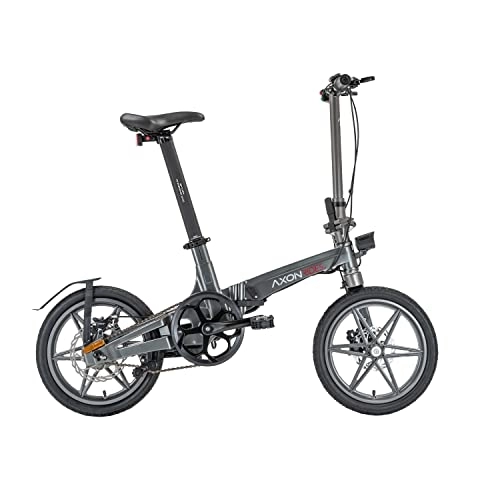 Electric Bike : Axon Rides Electric Bike for Adults, Lightweight Folding Bike, Foldable Pedal with Single Speed, 250W Electric Motor, Lithium-Ion Battery, LCD Display Battery Indicator, and Powerful Break for e bike