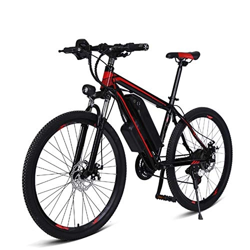 Electric Bike : AYHa Adults Mountain Electric Bike, 250W Motor 36V Removable Battery 26" City Commute Ebike 27 Speed Gear with Rear Seat Dual Disc Brakes Max Speed 25 Km / H, Black, 14AH