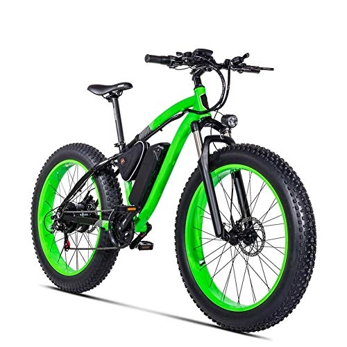Electric Bike : AYHa Adults Snow Electric Bicycle, 500W Brushless Motor 26 inch 4.0 Fat Tires Beach Ebike 21 Speed Dual Disc Brakes Unisex