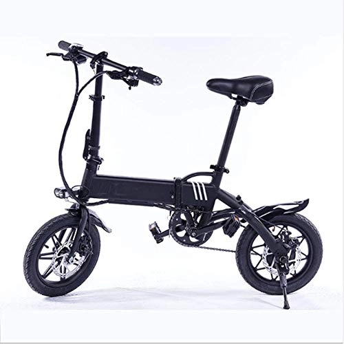 Electric Bike : AYHa Mini Folding Electric Bicycle, 250W 14'' Electric Bicycle with Removable 36V 8Ah Lithium-Ion Battery with USB Charging Port Adult Eco-Friendly Bike Unisex, Black