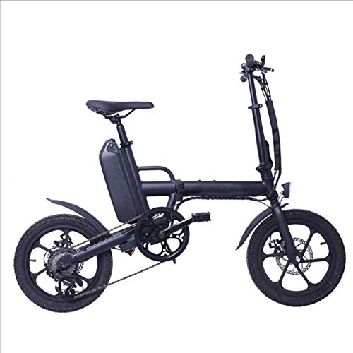 Electric Bike : AYHa Mini Folding Electric Bicycle, Electric Bike for Adults with 36V 13Ah Lithium Battery Boosts Electric Bicycles 6-Speed Shift Double Disc Brake, Black