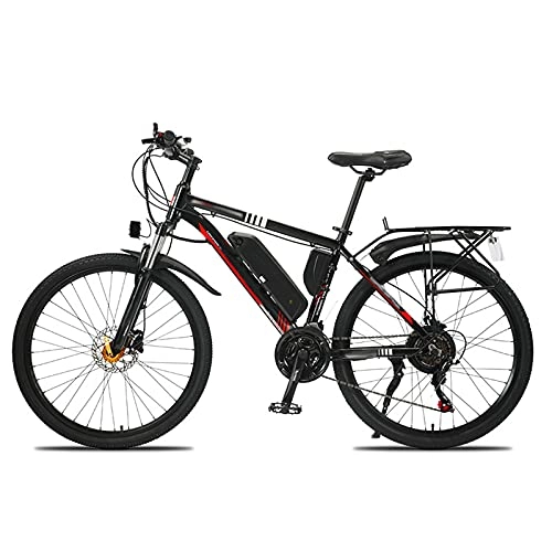 Electric Bike : BAHAOMI Electric Bike 26" 21 Speed Adults Electric Mountain Bicycle Outdoor Cycling Travel Commuting E-Bike Removable Lithium Battery 3 Working Modes E-bike, Black, 48V10AH 500W