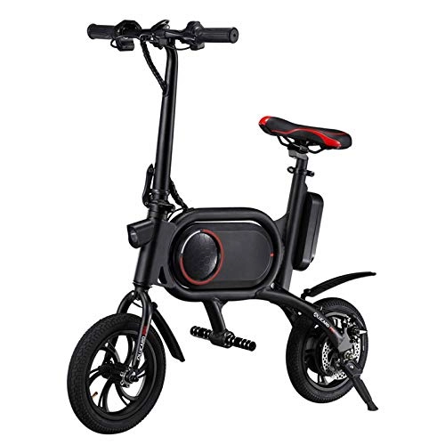 Electric Bike : BAIYIQW Electric Bike Electric Bicycle 12in / with USB charging port / 3h charging and traveling 25km / lightweight 12kg, load-bearing 80kg / foldable double disc brake, 1pcs