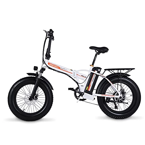 Electric Bike : BAKEAGEL Folding Electric Fat Tire Bike, 500W Commuter E-bike with 48V 15AH Lithium-Ion Battery, E-bikes with Professional 21 Speed Transmission Gears
