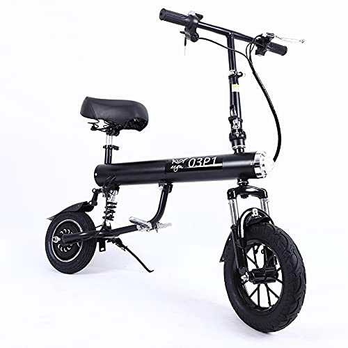Electric Bike : BBZZ Electric Bicycle Foldable Electric Bicycle Is Made of Aviation Aluminum, Foldable, 7.5 Ah, 350 W Electric Motor, Cruising Range Up To 40 Km, endurance of 40 kilometers