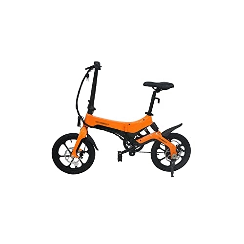 Electric Bike : BEDRE Adult Electric Bicycles, 16 Inch Electric Bike Adult Electric Bicycles Foldable Electric Bicycle (Color : Orange)