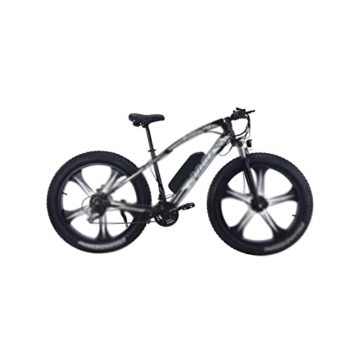 Electric Bike : BEDRE Adult Electric Bicycles, 4.0 Fat Tire Electric Bicycle Mountain Lithium Assist Snowmobile Integrated Wheel Variable Speed Beach Bike (Color : Black-White)