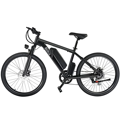 Electric Bike : BEISTE Electric Bike for Adults 26" Ebike Motro Adult Cruiser Electric Bicycles Shimano 7 Speed Gears E-Bike with Removable 48V 10AH Lithium Battery Commute Ebike for Female Male
