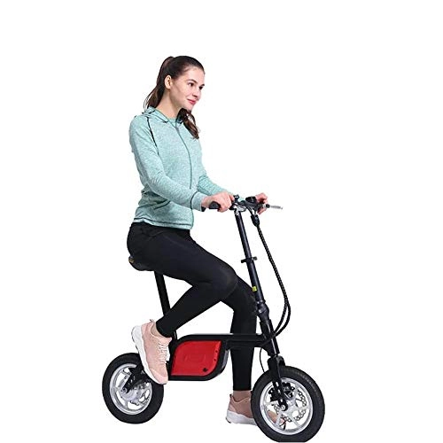 Electric Bike : BESTSOON-SOES Electric Bike Adults Electric Bike 250W Brushless Motor 12 Inches Folding Electric Bike 25km / h Max 30km Mileage Moped Bicycle Max Load 120kg For Convenient Outgoing