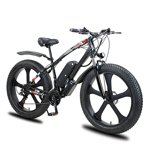 Electric Bike : Bewinch Electric Mountain Bike 26''E-MTB Bicycle with Removable Lithium-Ion Battery 48V 13A for Adult, 21Speed Gears, Double Disc Brakes, Black, 26 inch