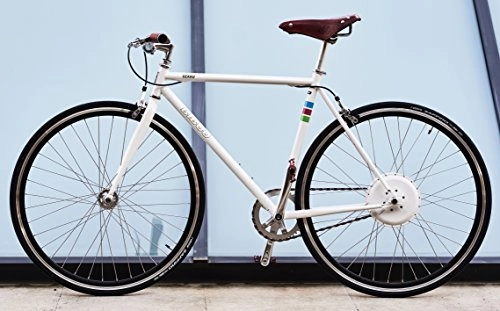 Electric Bike : Bibo Bikes Unisex's Gekko Electric Bike, White, Size 50