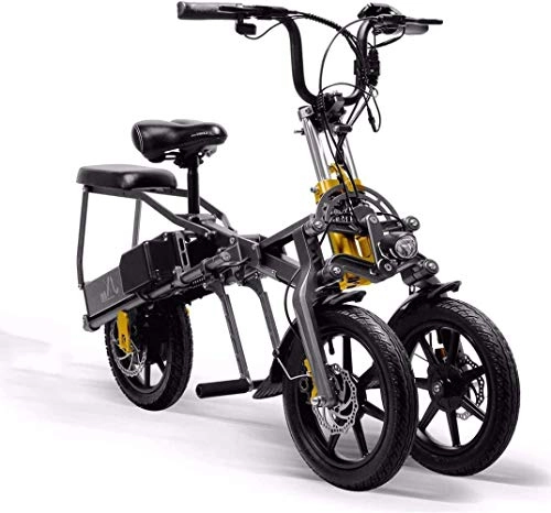 Electric Bike : Bicycle Electric Bicycle Mountain Bike Folding Down Three Household 350W 48V Intelligent LCD Instrument Light Alloy Independent Suspension Trunk / A / (Endurance 30 / 40 km) 36V