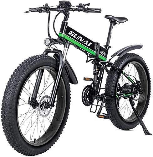 Electric Bike : Bicycle Electric Bicycle Mountain Bike Scooter Foldable 48V Lithium Battery with Fat Tires Speed Electric Bicycle 21 Outdoor / A / Load bearing250KG