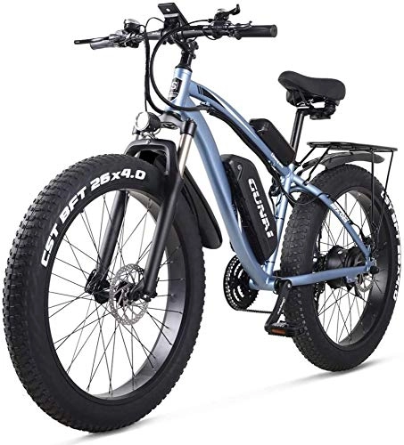 Electric Bike : Bicycle Electric Bicycle Mountain Bike Snowmobile SUV Fat Tire 48V Lithium Battery Aluminum Frame It Applies to All Terrain / B / Load bearing220kg
