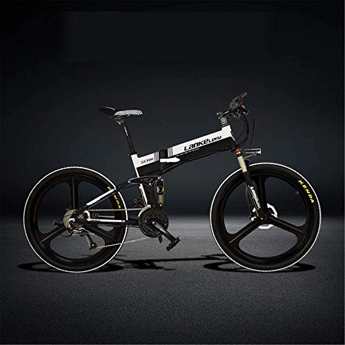 Electric Bike : bicycle Mountain bike XT750-S 26 Inch Folding Electric Bike, Hydraulic Disc Brake, 400W Motor, Top Brand Battery, Long Endurance, 5 Pedal Assist