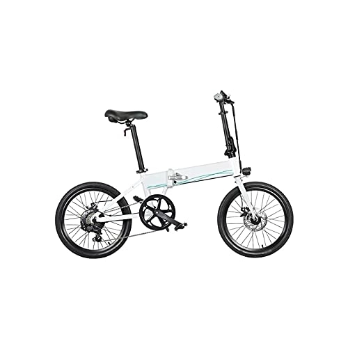 Electric Bike : Bicycles for Adults Electric Bicycle 10.5ah 36V 250W 20 Inch Folding Electric Bicycle 25km / H Top Speed 80KM Mileage, Sports and Entertainment, (Color : White)