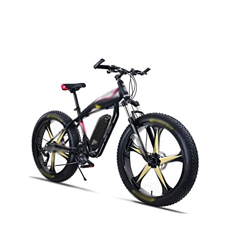 Electric Bike : Bicycles for Adults Electric Snow Mountain Bike 4.0 Tire Fit Snow Tire Powerful High Speed Drive Off-Road Beach Electric Bike