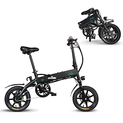 Electric Bike : Bike 14 Inch Folding Electric For Adults - 10.4 Ah Battery Electric Bicycle With Shock Damper For Sports Outdoor Cycling Work Out And Commuting Black