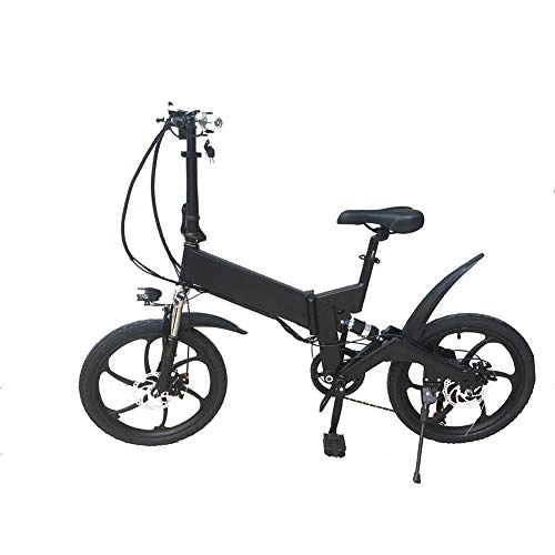 Electric Bike : Bike for Adults Folding Electric Bike 14 Inch Fat Tire Electric Bicycle with 250W Motor 36V 7.8AH Removable Lithium Battery, Black