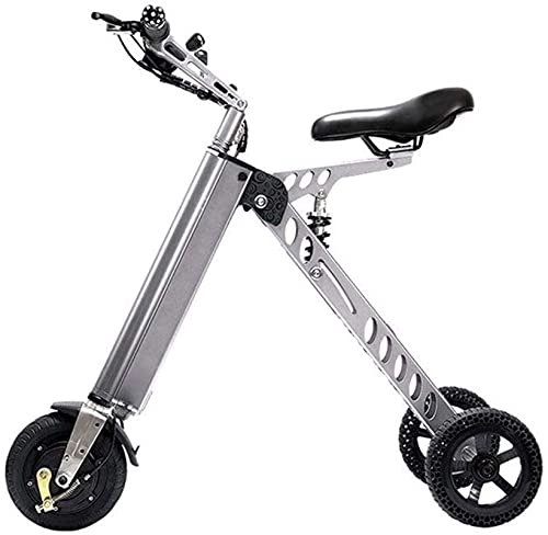 Electric Bike : Bikes, Fast Electric Bikes for Adults Portable Small Electric Adult Bike Folding Electric Bike Scooter Small Mini Electric Tricycle Female Battery Bike Weight 14KG with 3 Gears Speed Limit 6-12-20KM /
