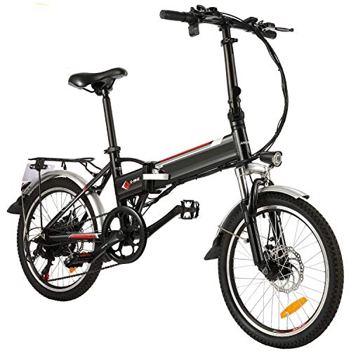 Electric Bike : BIKFUN Electric Bike Mountain Bike, 20 / 26 inch Folding e-bike with 36V 8Ah Lithium Battery, 250W Brushless Gear Motor, 21-speed Shifter Double Suspension(20" White)