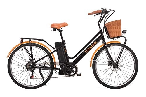 Electric Bike : BIWBIK Electric Bike Mod. Gante Lithium-Ion Battery 36 V12 AH (Gante Black HD)