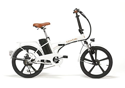 Electric Bike : BIWBIK Folding Electric Bike Mod. Book Sport Lithium Ion Battery 36 V 12 Ah, SPORT BLANC 12AH