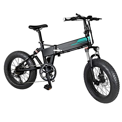 Electric Bike : BLKO Fiido M1 Electric Mountain Bike 20x4 inch Auminum Electric Folding Fat Bike, Level 3 Speed Regulation, 36V 12.5Ah Large Cpacity Battery Electric Foldable Bicycle