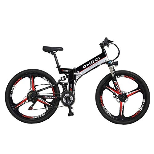 Electric Bike : BNMZXNN Electric bicycle, lithium battery boost mountain bike, 26 inch men's cross-country folding bike 48V10ah, urban commuter off-road bicycle, C-48V10ah
