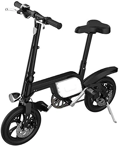 Electric Bike : BOC Outdoor Sports Folding Electric Bike, Aluminum Alloy Frame Mini and Small Folding Lithium Battery Portable Folding Bicycle Battery, for Men and Women, Red, White
