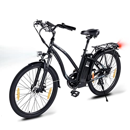 Electric Bike : Bodywel Electric Bike for Adults, 26" E Bikes for Men Women, All Aluminium Alloy Frame Ebikes, City E-Bike Bicycles with 36V 15Ah Removable Battery, LED Display, 250W Motor (70-90KM) Black