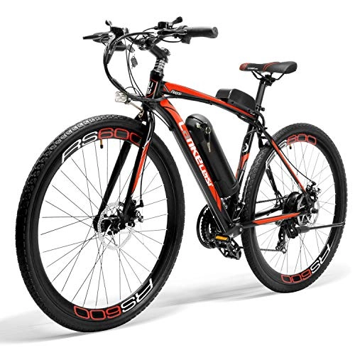 Electric Bike : Brogtorl LANKELEISI RS600 electric bicycle, 300W motor, battery Samsung 36V 20Ah, aluminum alloy frame, electric road bike (red)