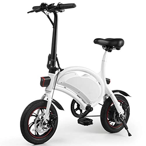 Electric Bike : BTTHWR 350W Folding Electric Bicycle, 36V Lightweight E-Bike Mini Electric Bike, Collapsible Frame Aluminum Alloy Folding Ebike with Removable Lithium-ion Battery, White