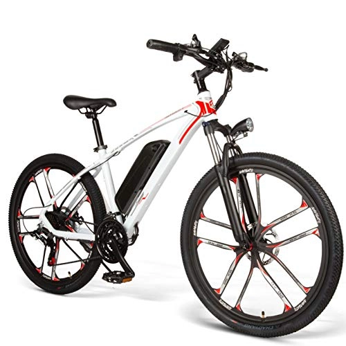 Electric Bike : Buhui Electric Bike For Adult Bicycle Moped With Front Rear Disk Brake 350W For Cycling Outdoor Max Speed 30KM / H Max Load 150kg