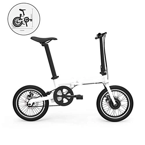 Electric Bike : BXZ 36V Electric Bike 250W Ebike Bicycle Folding 16 inch with Lithium Battery 3 Kinds of Riding Modes 5 Gears, White