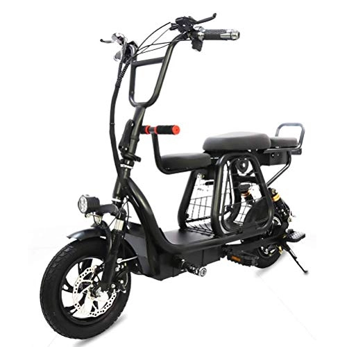 Electric Bike : BXZ Electric Bikes Adults Women Men 350W Folding Electric Bikes for Adults 48V 20A, Black