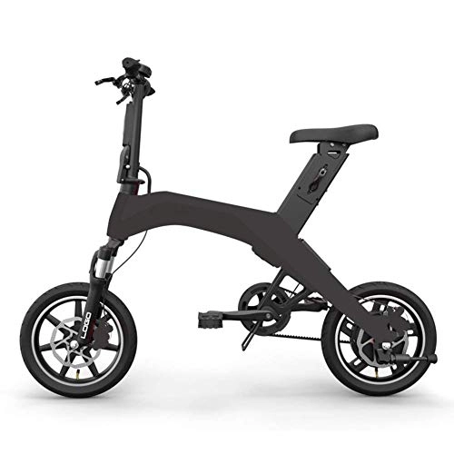 Electric Bike : BXZ Electric Scooter 8 inch 36V Folding E-Bike with 6.6Ah Lithium Battery, City Bicycle Max Speed 25 Km / H, Disc Brakes, Black