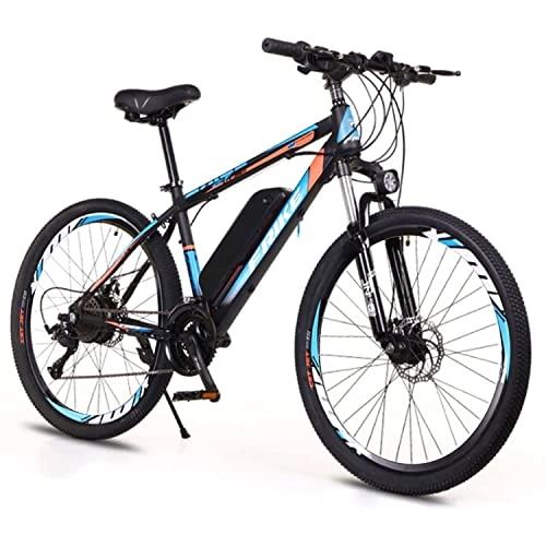 Electric Bike : BYINGWD E-bike, 26'' electric mountain Cycling with 36V 8 Ah removable lithium ion battery, 21 speed electric bike, electric Bicycles with three riding modes(Color:blue)