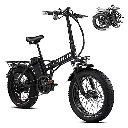 Electric Bike : BYINGWD Electric Bicycle, Electric Folding Bike Fat Tire 20"* 4" With 48V 18Ah Removable Battery, Electric Bicycle With Three Riding Modes，ebike(Color:KF6)