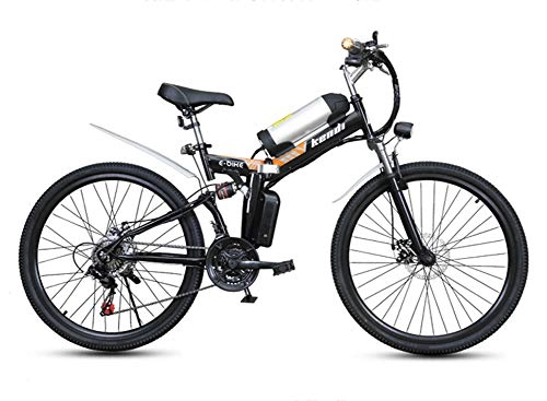 Electric Bike : BYYLH Electric Folding Adults Mountain Men / Ladies City Bike Pedal Assist Bicycle